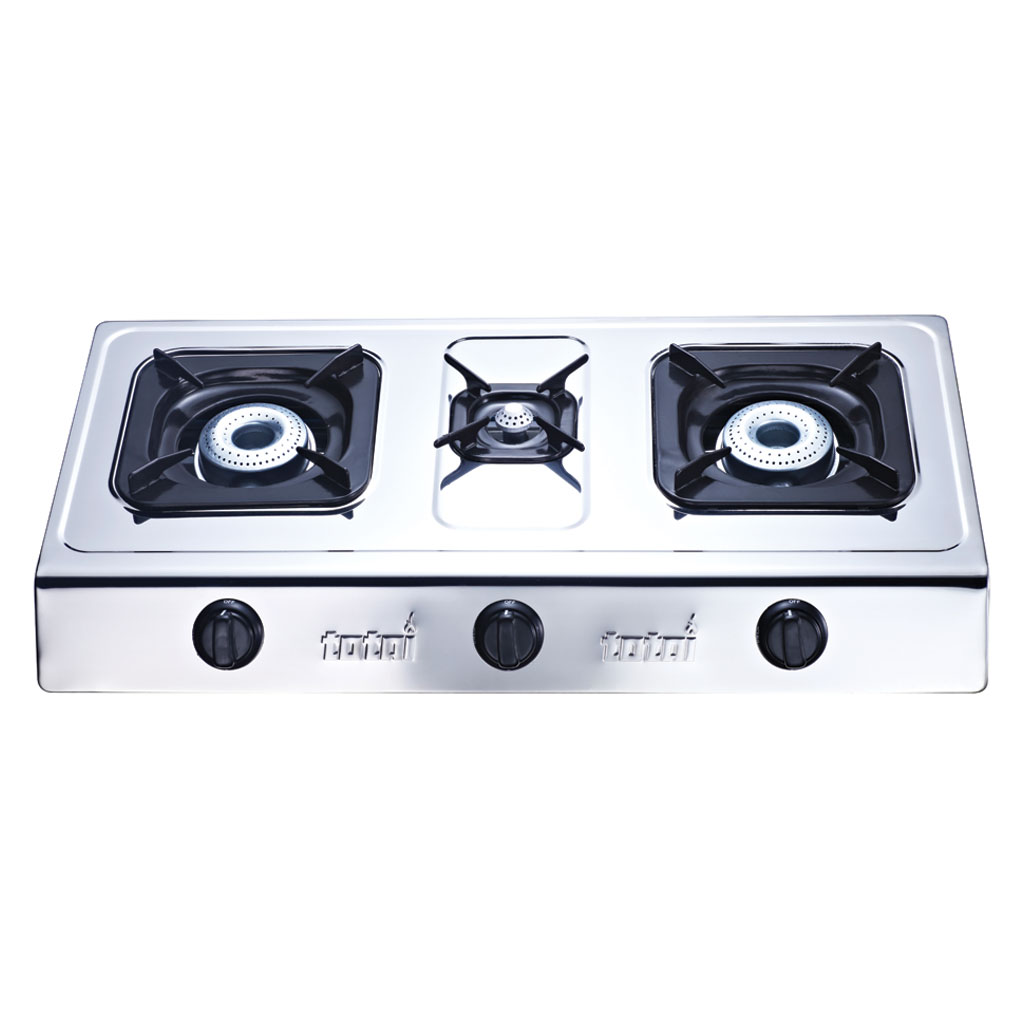 Totai 3 Burner Staineless Steel Tabletop Gas Stove