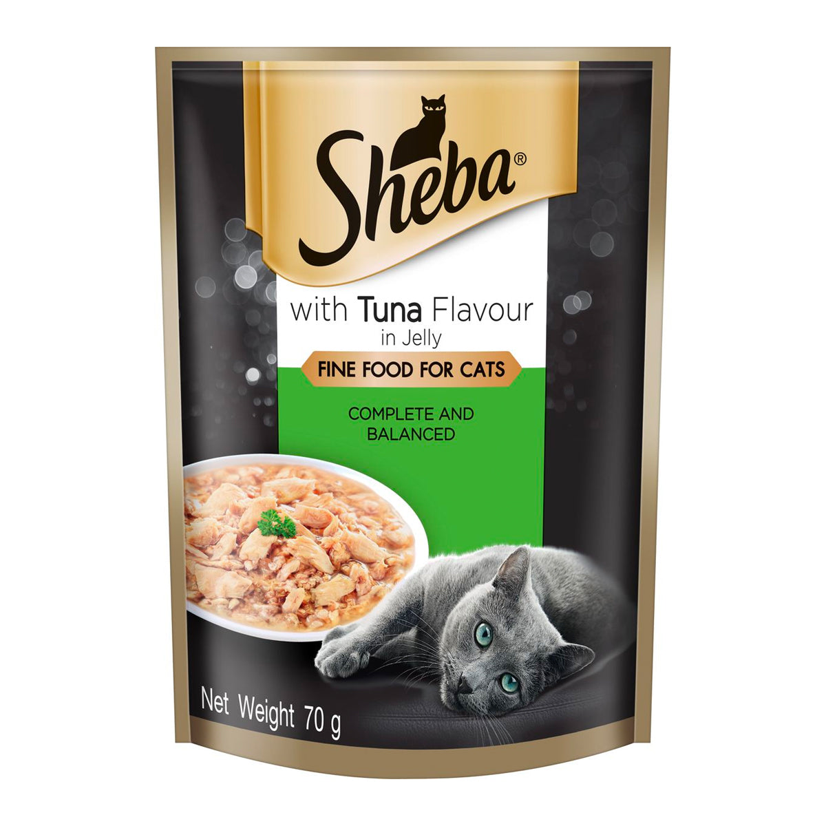 Sheba Cat Food Pouch Tuna In Jelly 70 G