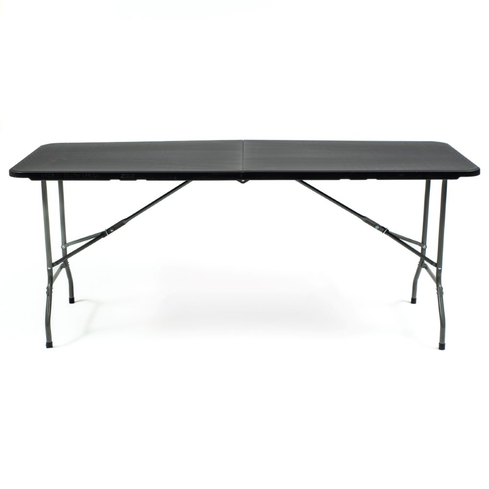 Totai 1.8M Plastic Foldable Table Black