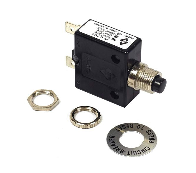 Circuit Breaker P/Mnt 250 Vac 12 A M11 Rnd Nut Debulk St 2 12 A