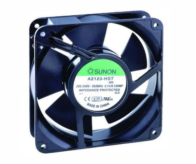 220 V Axial Cooling Fan 120sqx38mm Slv 112 Cfm Term A2123 Hst.Gn