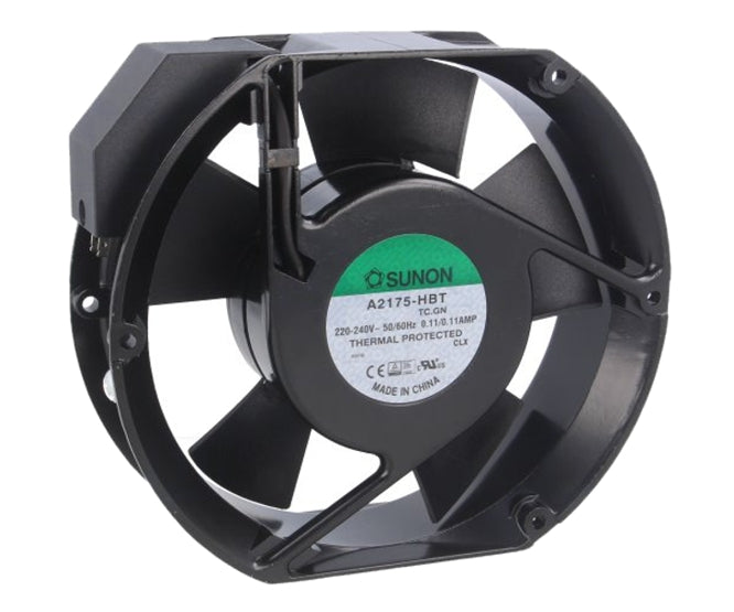 220 V Axial Fan 172x151x51mm Bal Oval 203 Cfm Term A2175 Hbt.Tc.Gn