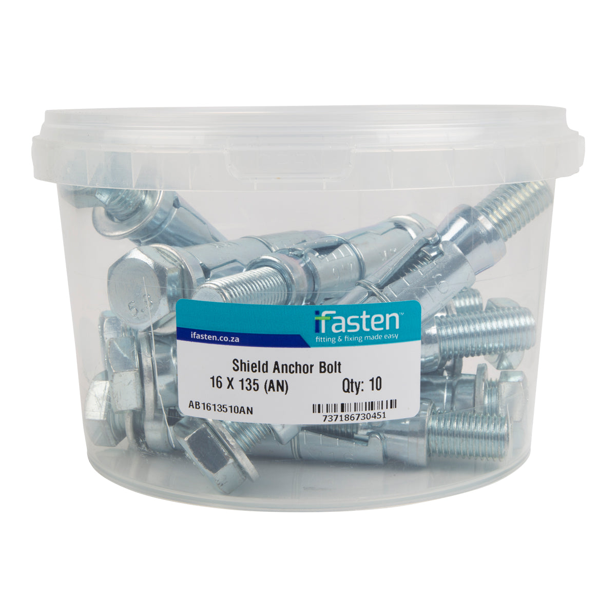 Ifasten Shield Anchor Bolt M16 X135 Mm 10 Pt