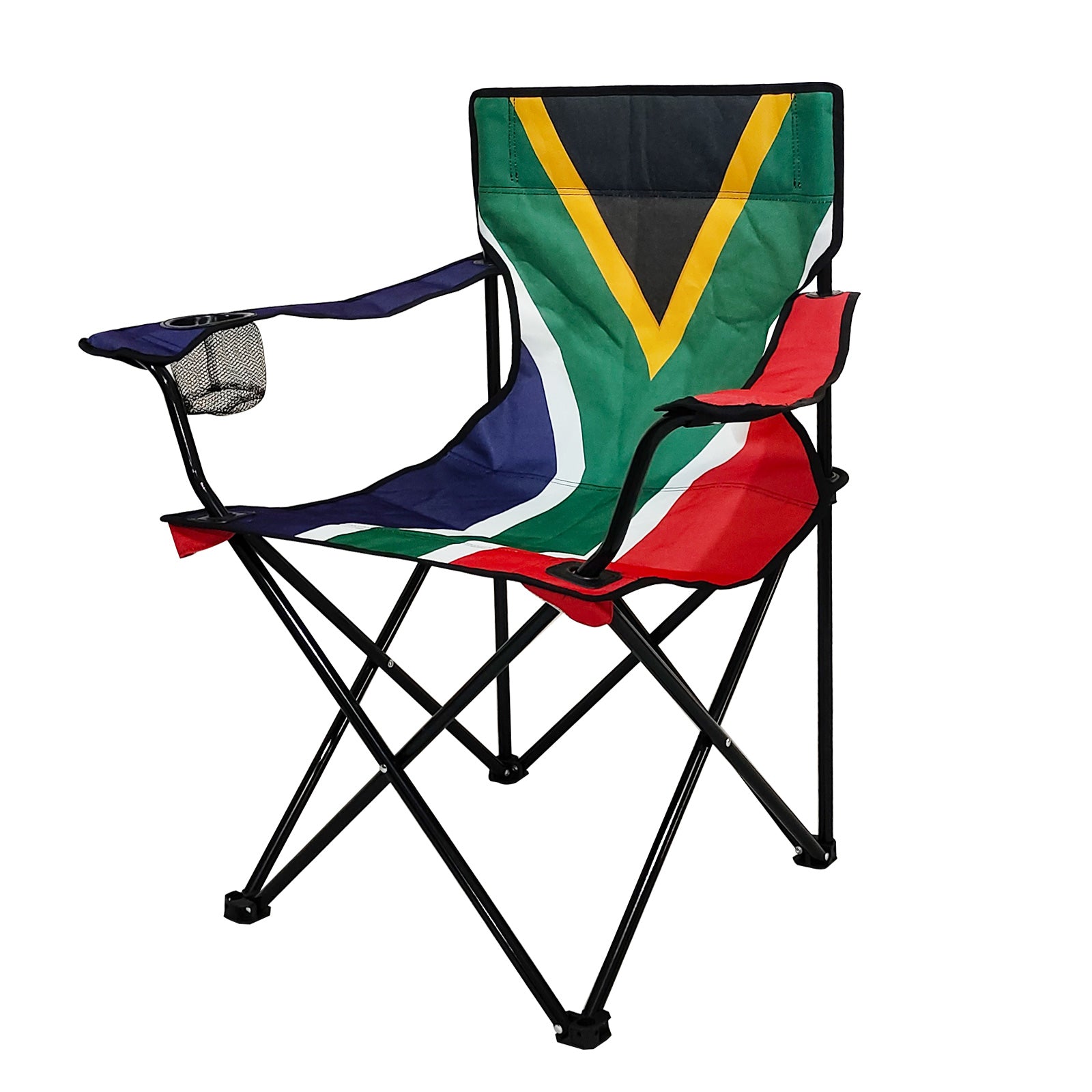 Afritrail Sa Flag Foldable Camp Armchair 120kg - Livestainable.co.za