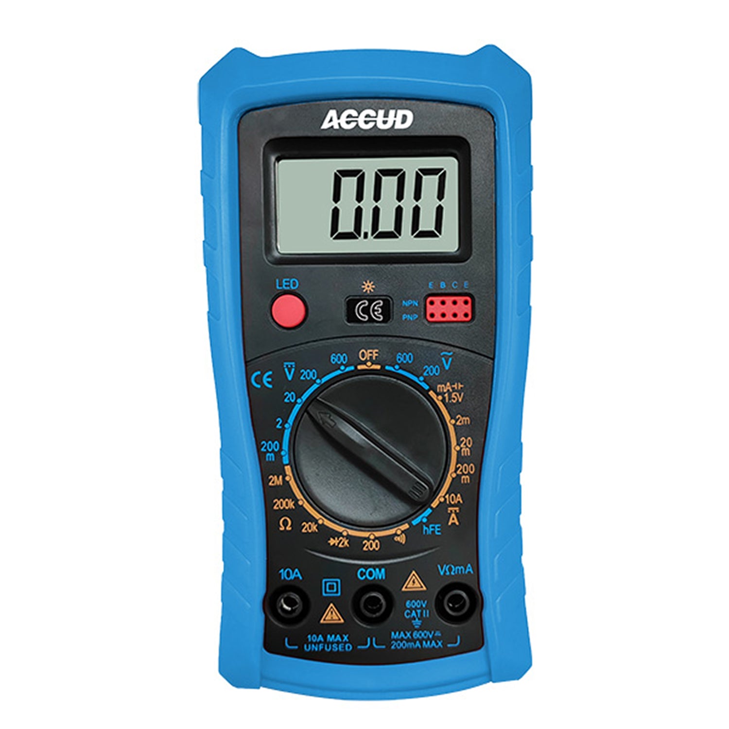 Accud Digital Multimeter 9 V Bat. 2.8 V 10 Amp 600 V