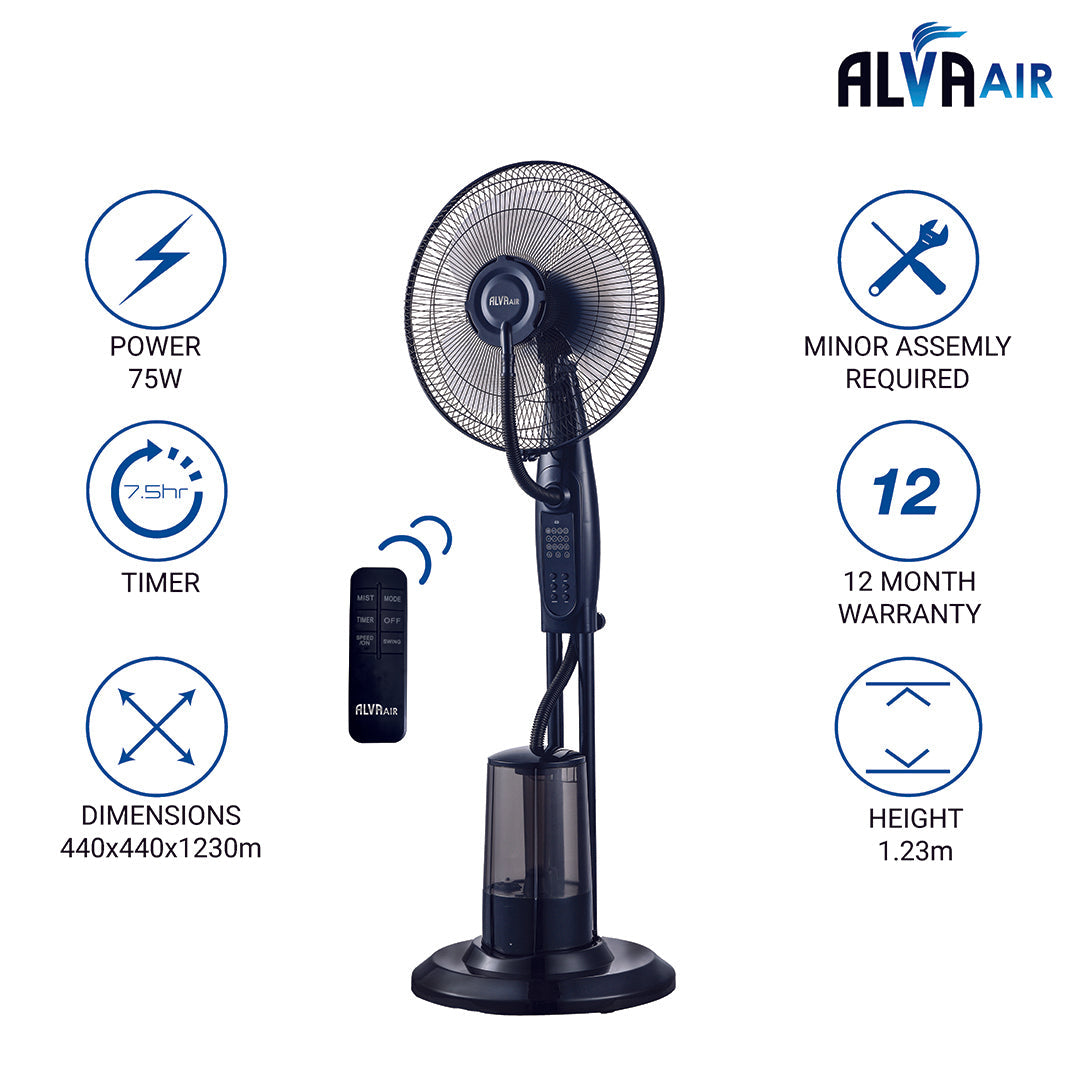40cm Pedestal Mist Fan 3.2 L With Remote