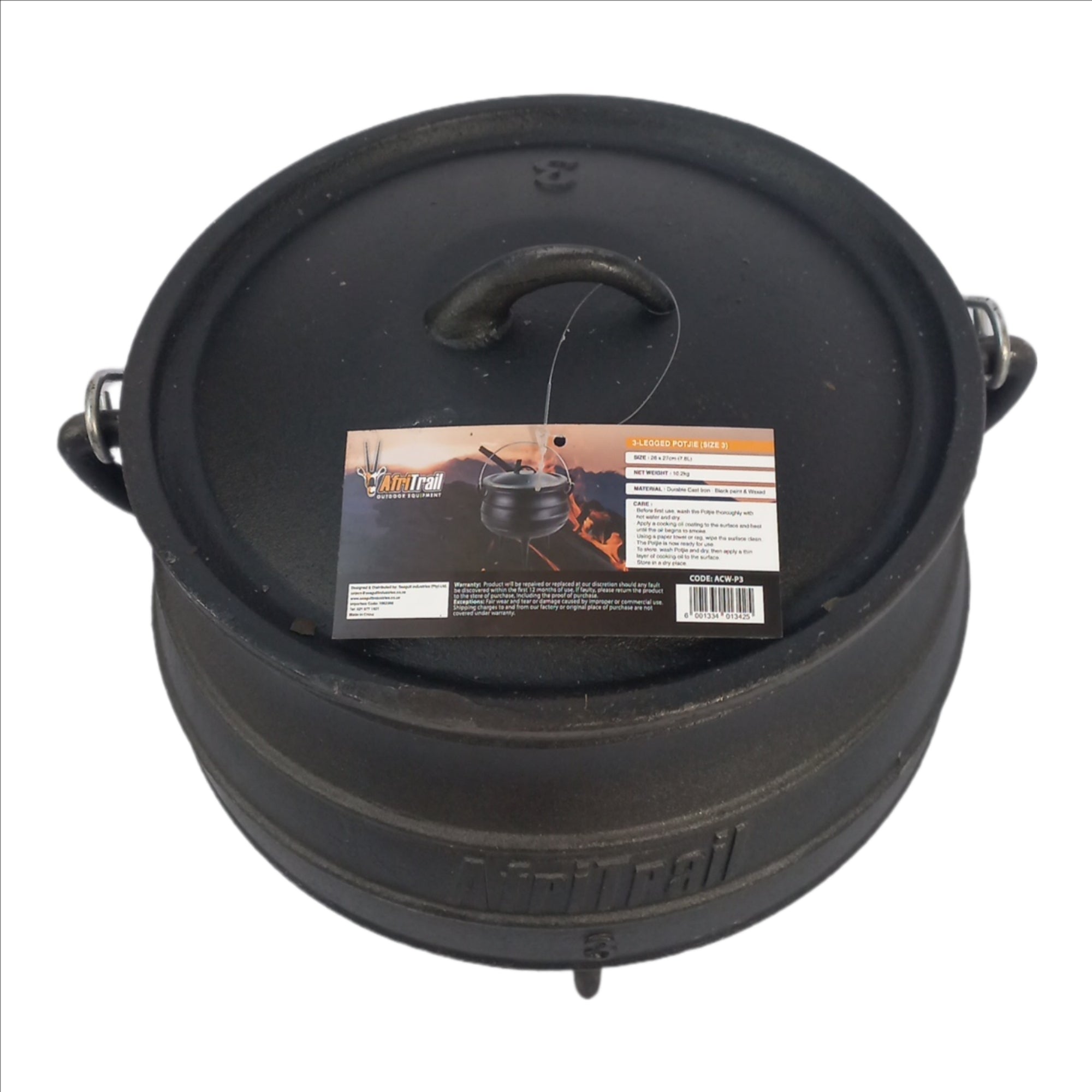 Afritrail Potjie No.3 Cast Iron