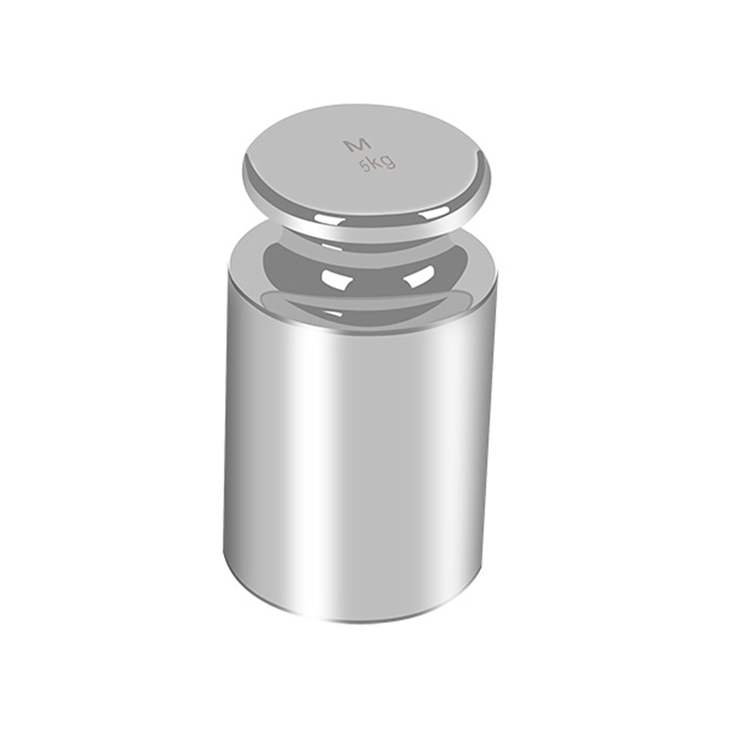 Accud Cylindrical Calibration Weight 5 Kg Stainless Steel