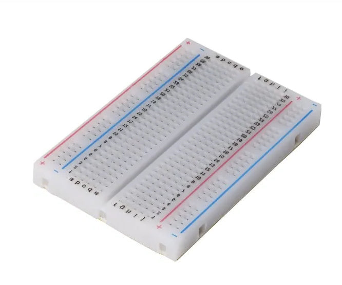Breadboard 85x55mm 400 Tie Point Power Rail On Both Sides 24
