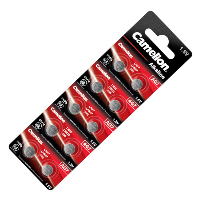 Bat Coin Alkaline 1 V55 34m A 9.5x2.6 10 P/Card Ag7 Bp10