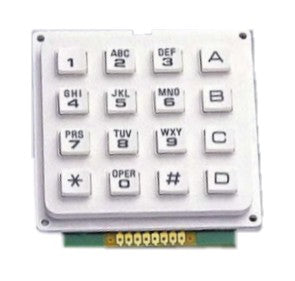 Keypad White 4x4 0 9, A D, *,# Ak 1604 A Wwb