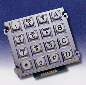 Keypad Metal 4x4 Alph Ak 1607 A Ssb Wp Mm