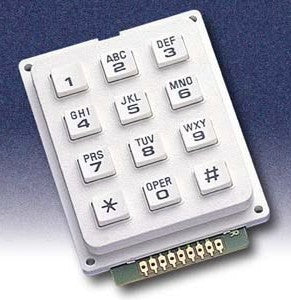 Keypad 4x3 0 9, *,#,A Z Sol Bk Ak 304 A Wwb