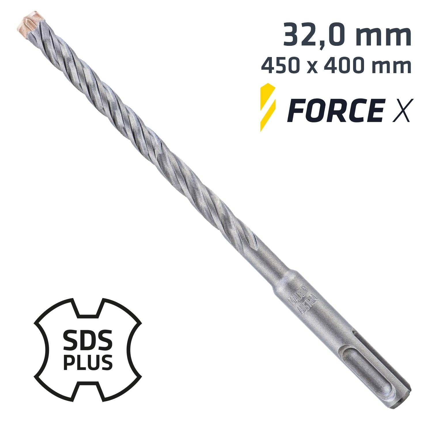 Force X 32.0 X 450/400 Sds Plus Rebar Drill Bit X4 Cutting Edges - Livestainable.co.za
