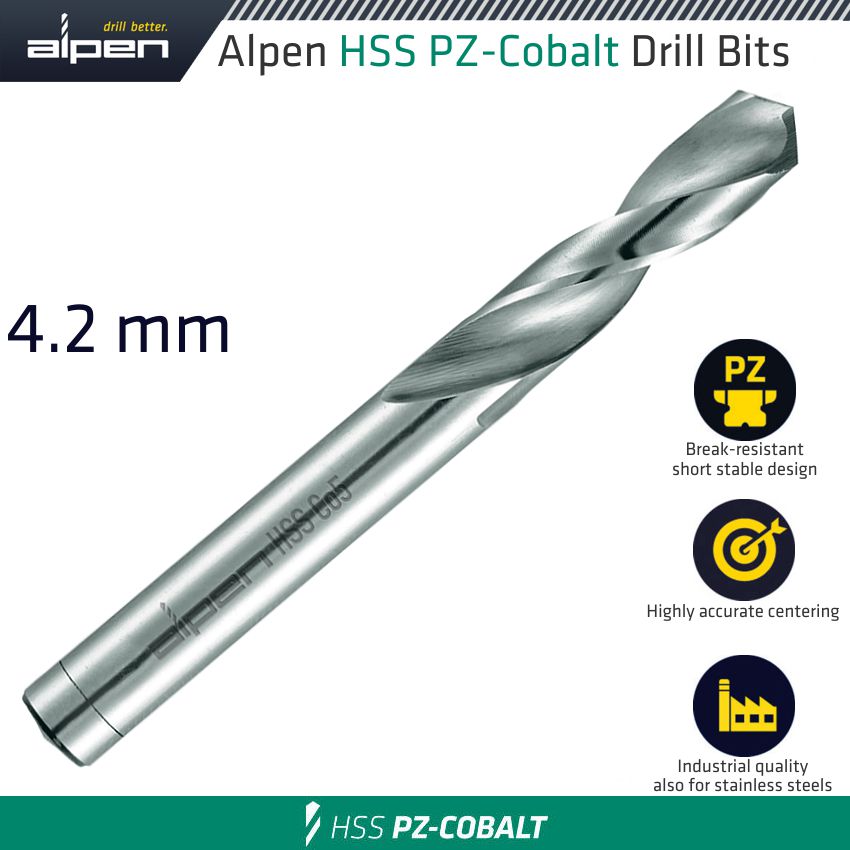 Alpen Alpen Cobalt Drill Short Bulk 4.20 Mm