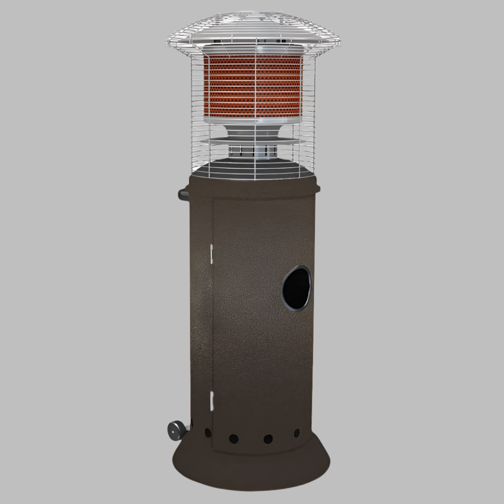 Short Stand Gas Patio Heater 1.25m Hammertone