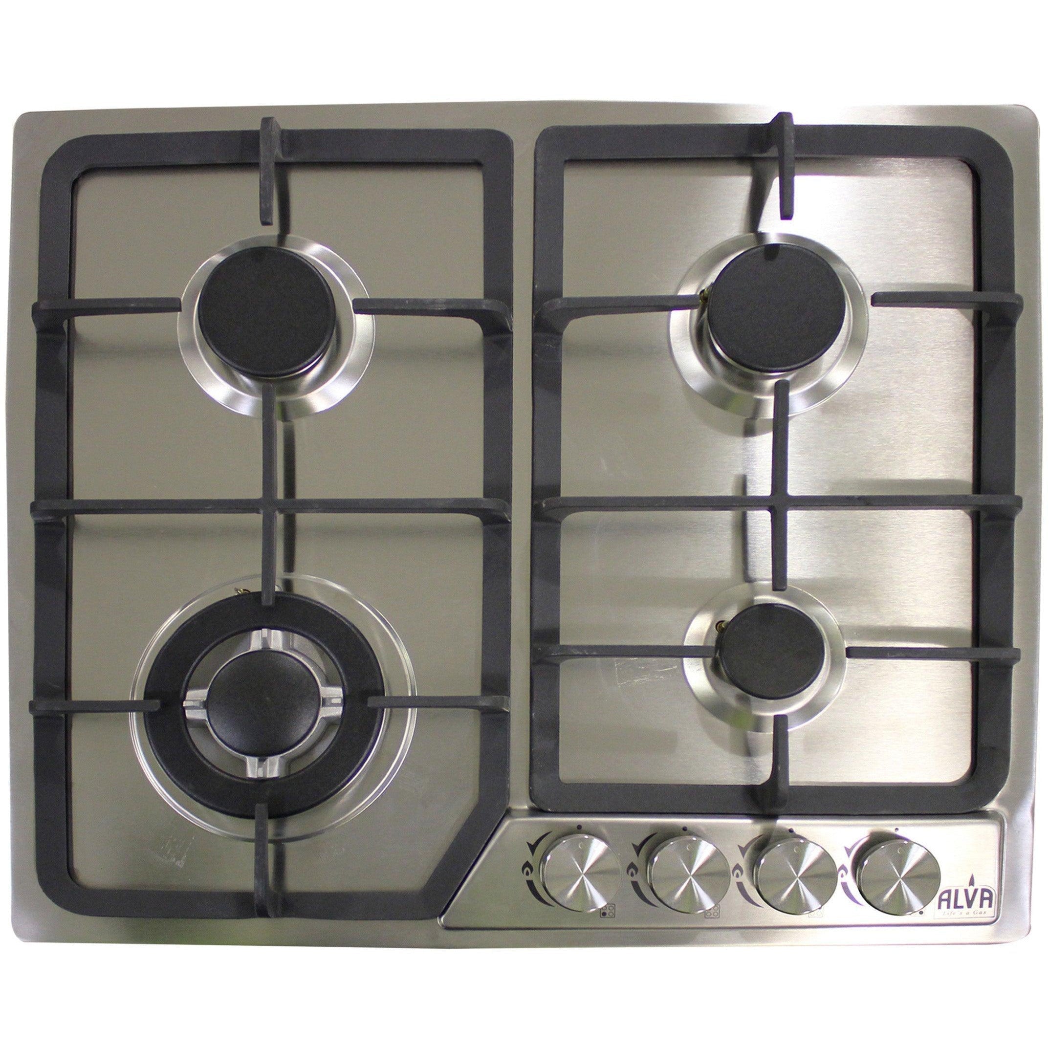 60cm 4-BURNER GAS HOB - STAINLESS STEEL - Alva Lifestyle Retail