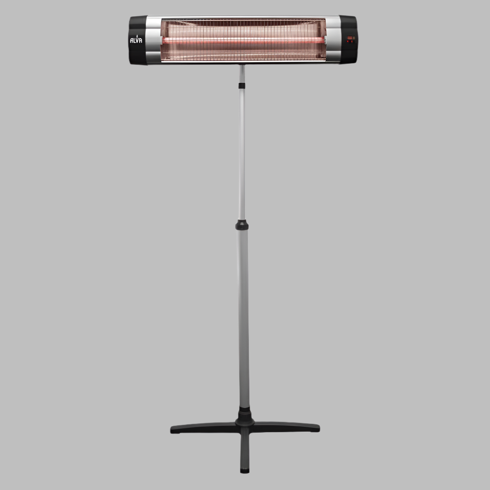 ALVA - ELECTRIC INFRARED HEATER W/TELESCOPIC STAND & REMOTE CONTROL
