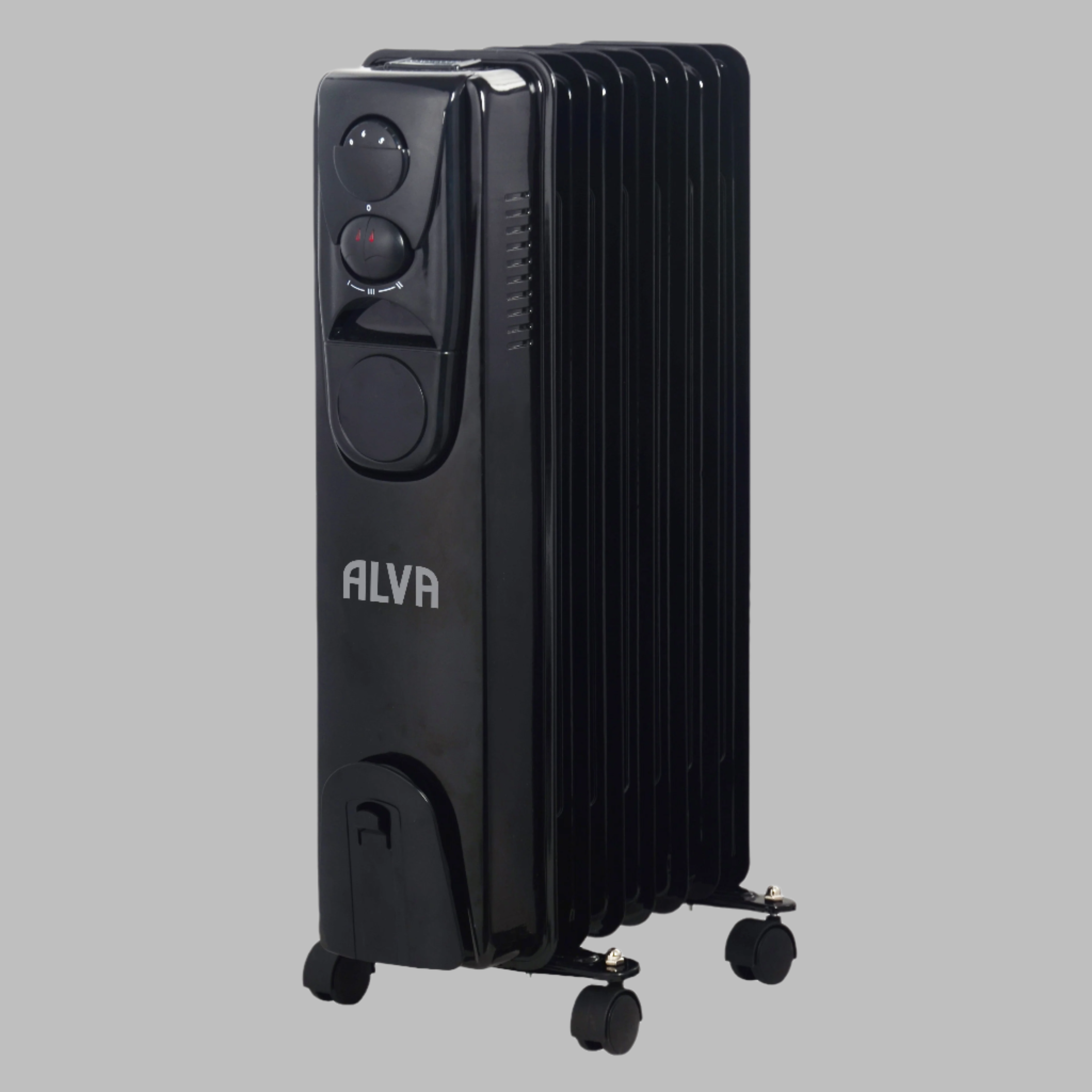 ALVA - 7 FINS 1500W OIL FILLED HEATER - GLOSSY BLACK