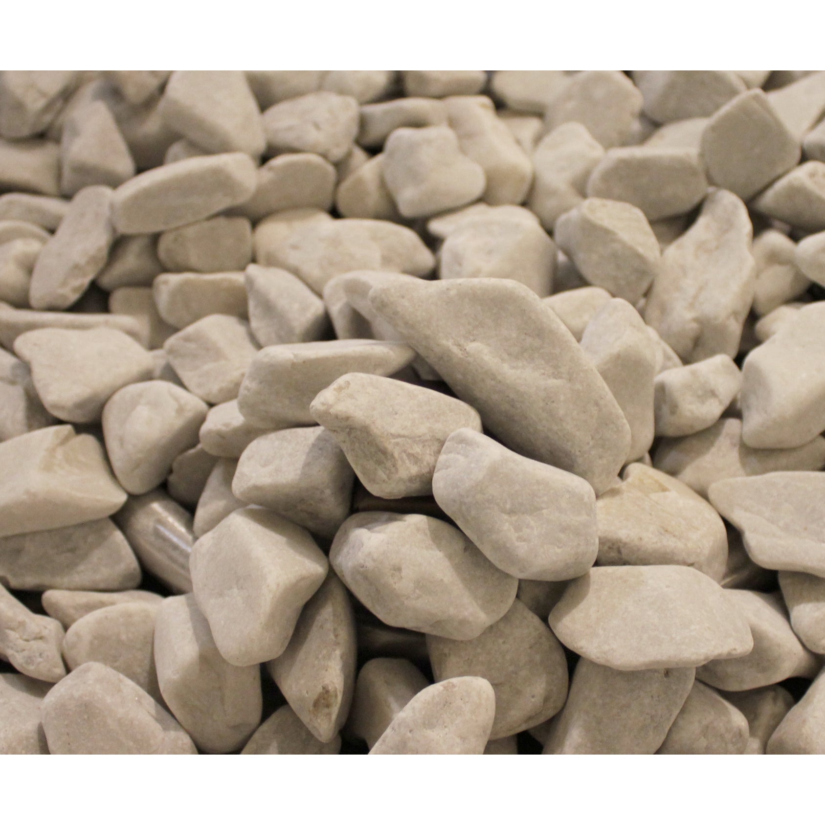 Stones / Pebbles For Fire Table Ivory White