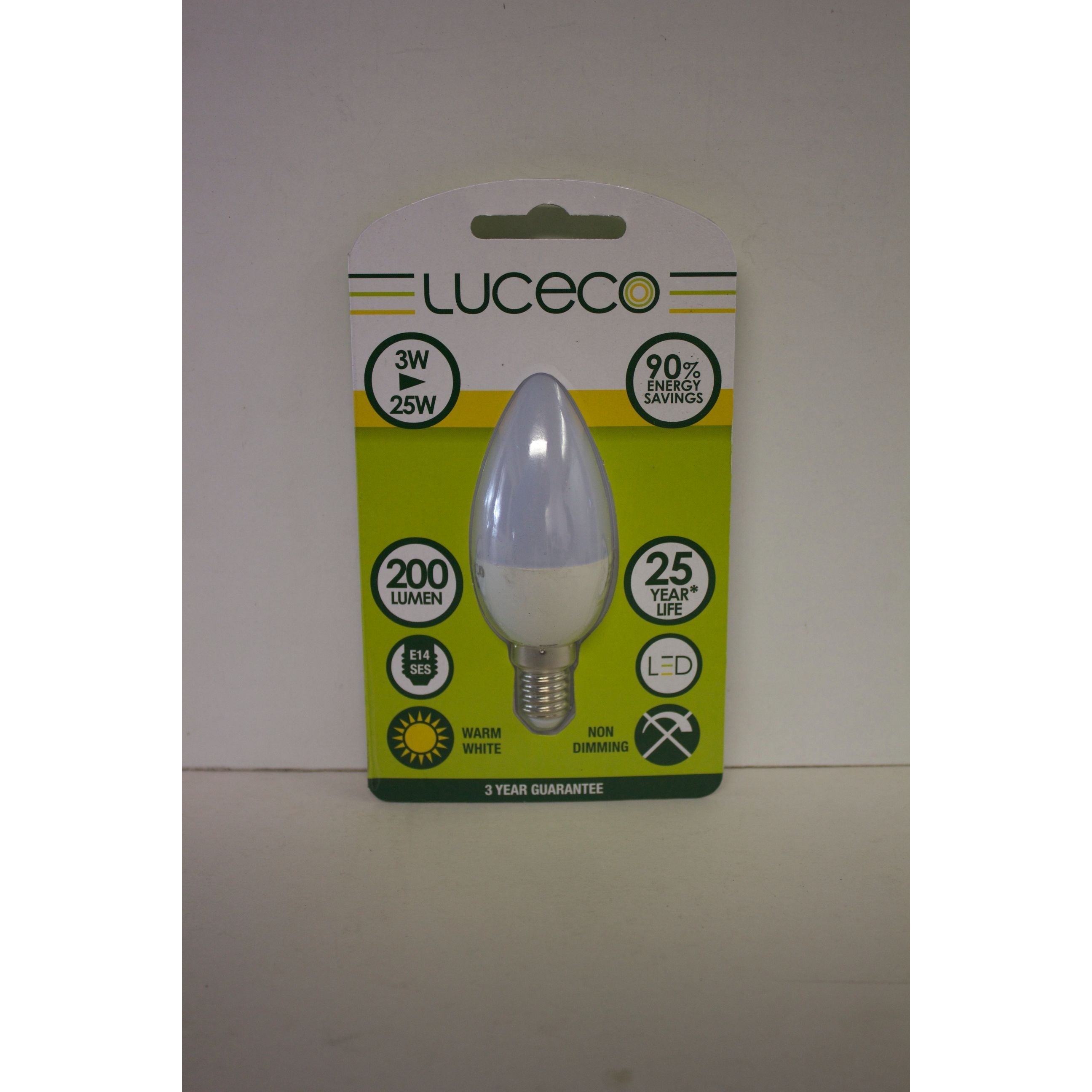 B35 Candle, 1 Pc, E14, 3 W, 250 Lm, Warm White, Non Dim Led Globe