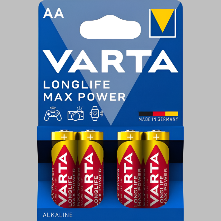 Longlife Max Power Batteries Aa 4 Pack