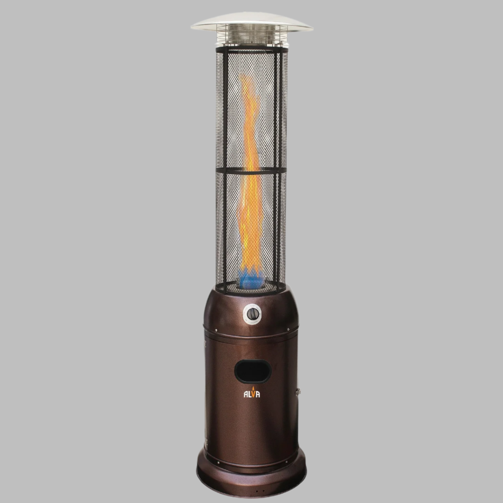 Gas Patio Heater Circular Glass Tube Style Hammertone