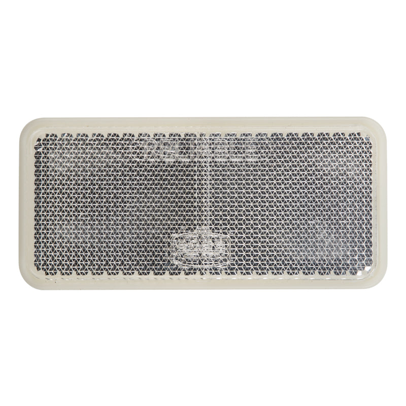 Square Reflector Stick On Wht 90 Mm