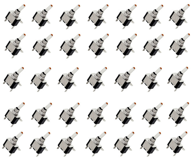 Toggle Switch Spst Iluminated Red 12 V Led 20 A 50/Bag Asw 07 D Rd