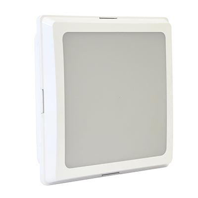 Abs Square Bulkhead White 1x E27 - Livestainable.co.za