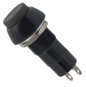 Push Button Switch Mom N.O. H=12mm 125 Vac 3 A Black Pbs 11 B Black