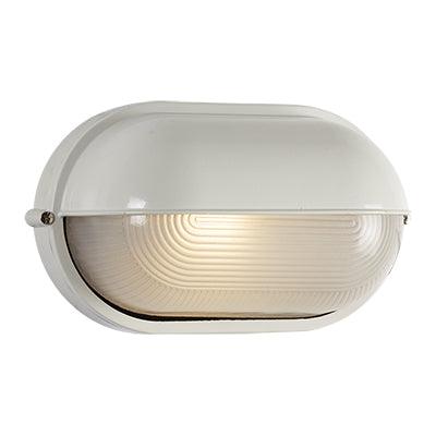 Oval Large Eyelid Bulkhead White 100w - Livestainable.co.za