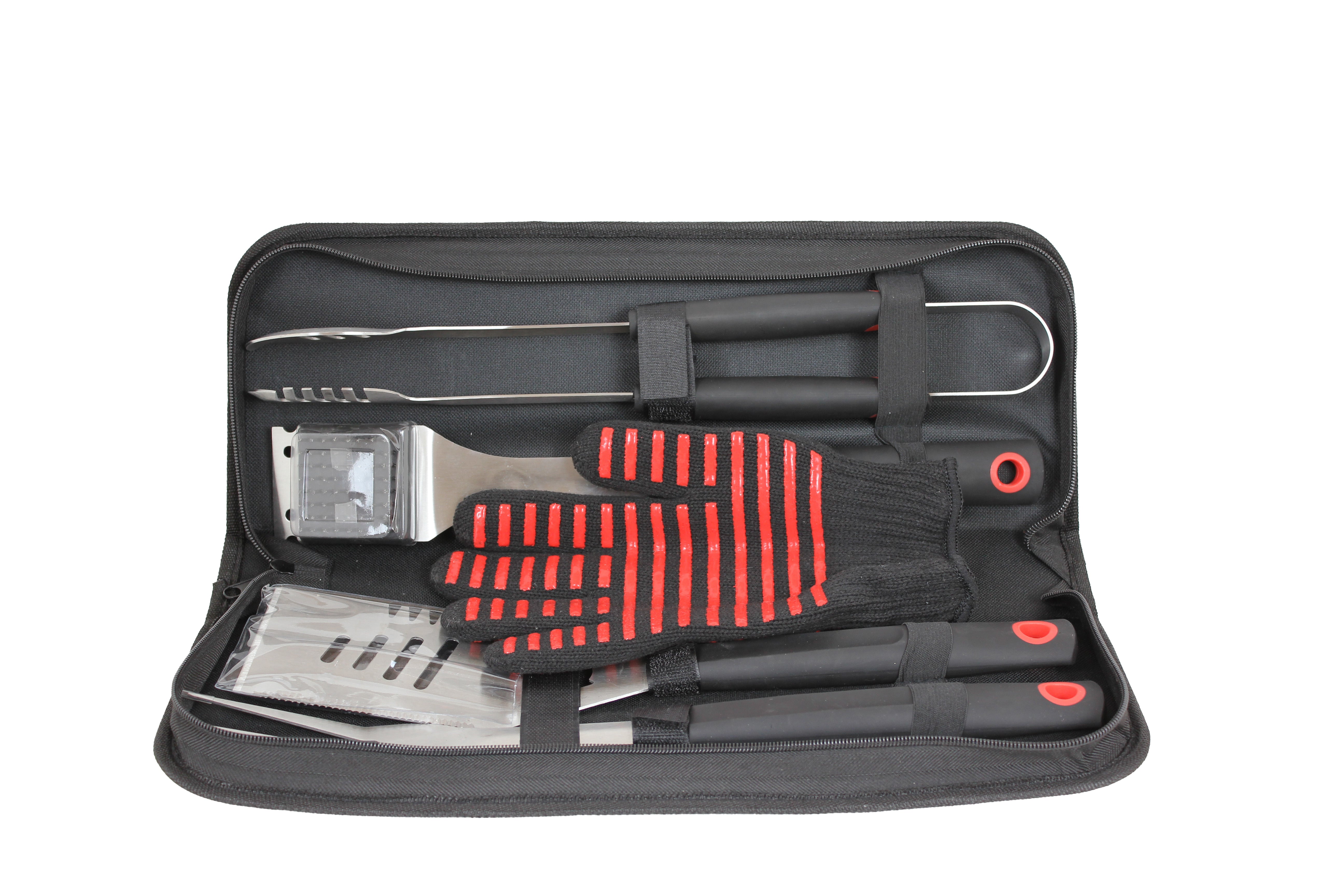 5 Pc Bbq / Braai Tool Set With Case