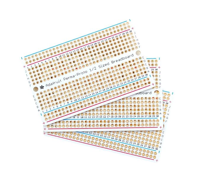 1/2 Size Solderable Pcb 170 Holes 50x80mm 3 P/Pack 200075