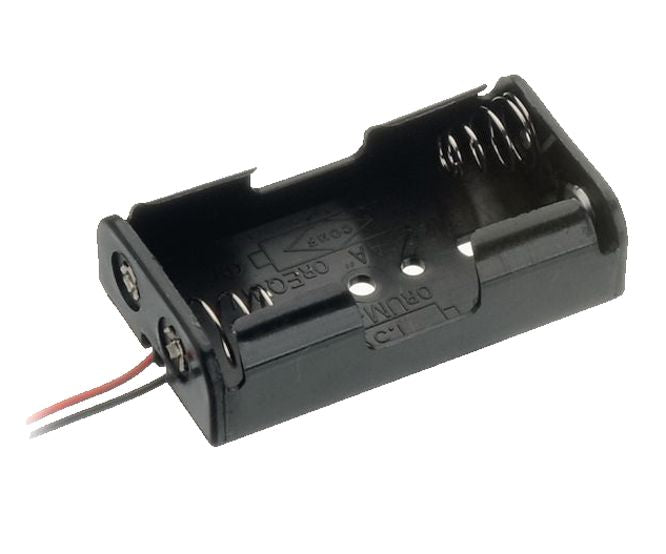 Battery Holder For 2x Aa W/Wire Leads Orum 3 X2
