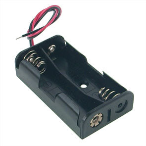 Battery Holder For 2x Aa 150mm Leads Bh 321 2 A