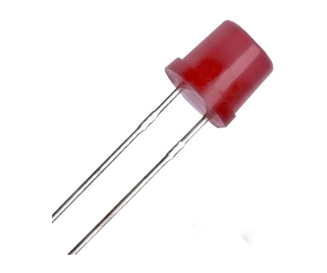 5mm Led Round Flat Top Red Defused 800mcd 250384