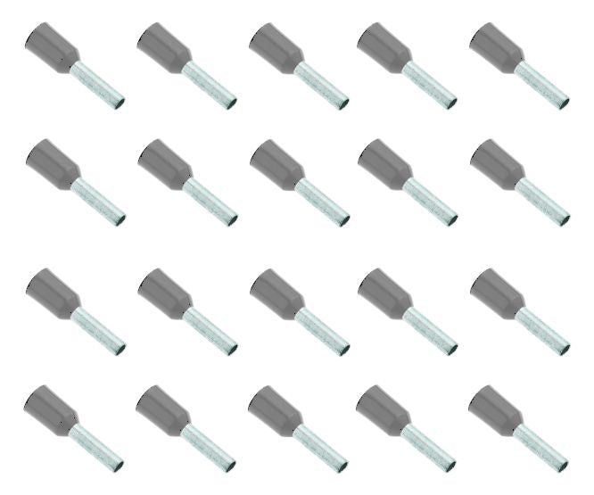 Boot Lace Terminal 2.5mm Grey 1 K/Bag Evn2508