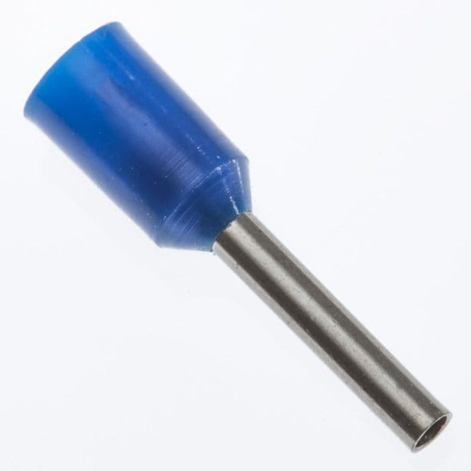 Boot Lace Ferrule Blue Csa=0.5mm2 Cl=8mm Pl=14 Evn0508(blue)