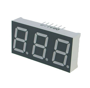 3 Digit 7 Segment Red Led Display Ca 13.2 Mm Kw3 521 Aurikw3