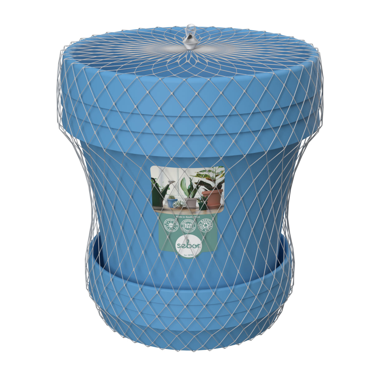 Sebor Suppot & Saucer Set 15 Cm Pool Blue 3 Pck