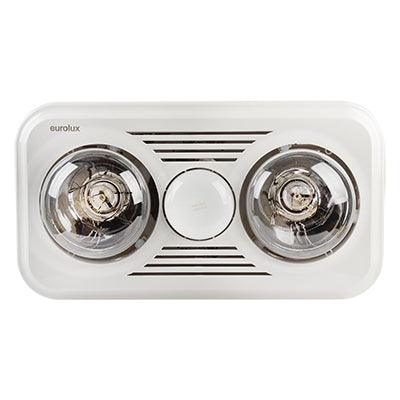 Bathroom Rectangular 3 In 1 White Heater, Light & Extractor - Livestainable.co.za