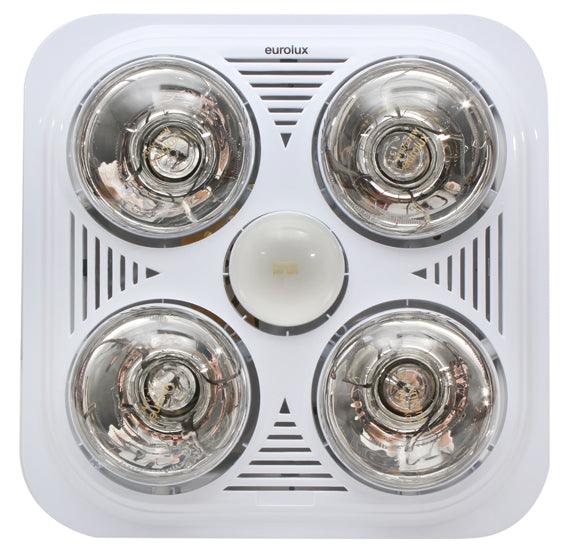 Bathroom Square 3 In 1 White Heater, Light & Extractor - Livestainable.co.za