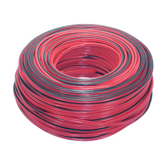 Twin Flex Csa=0.5mm Od=2mm Bbr Bk/Bk/Rd 100m Roll Hk40023
