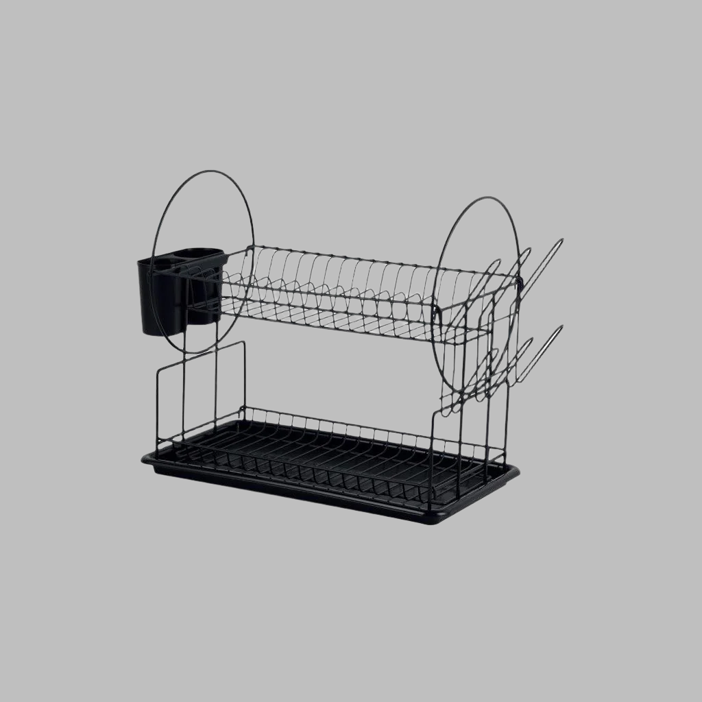 Dish Draining Rack 2 Tier Catania 203 Matt Black