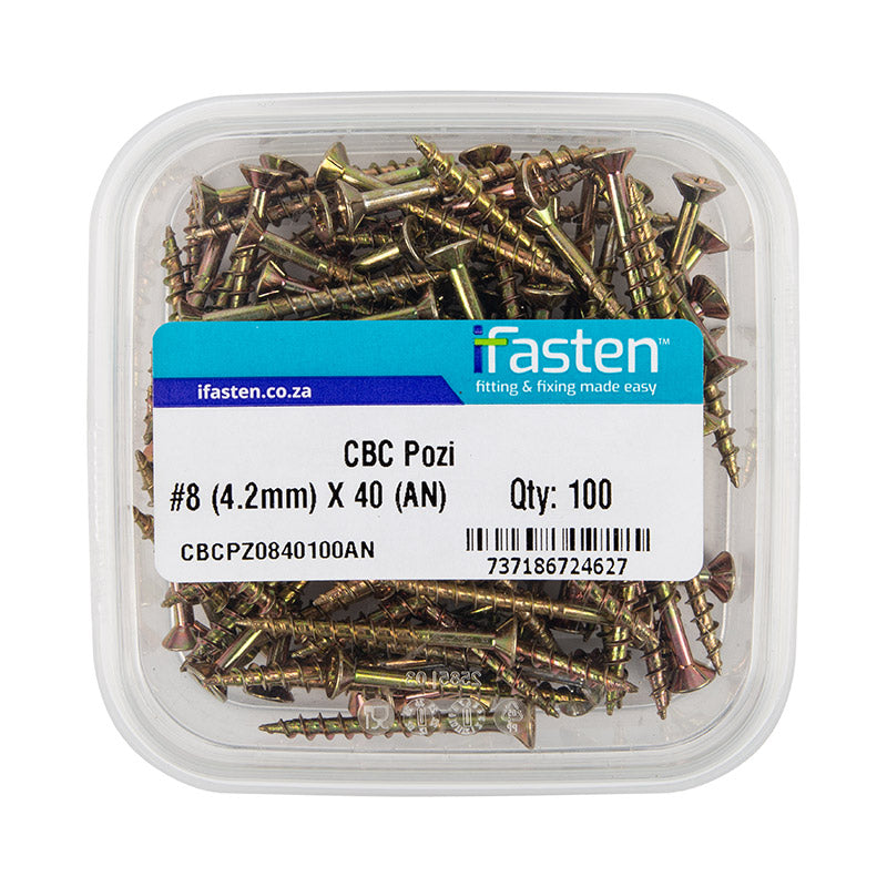 Ifasten Cbc Pozi No8 4.2 Mmx40 Mm 100 Pt
