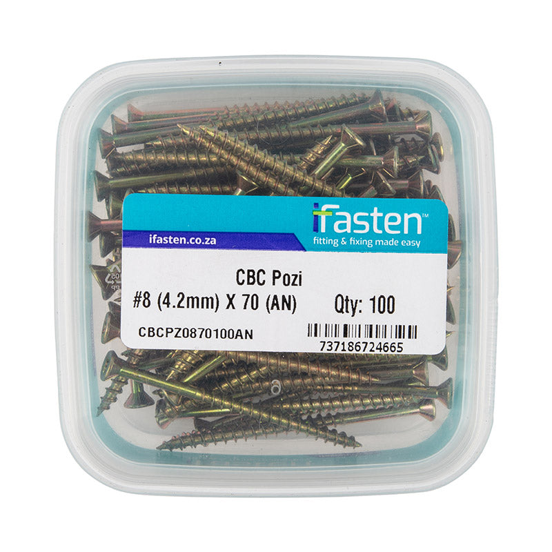 Ifasten Cbc Pozi No8 4.2 Mmx70 Mm 100 Pt