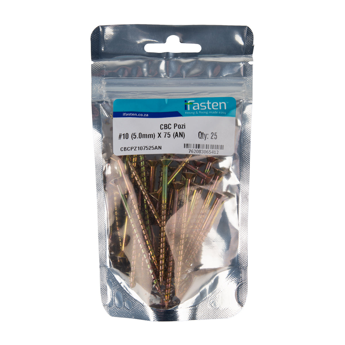 Ifasten Cbc Pozi No10 5.0 Mmx75 Mm 25 Pp