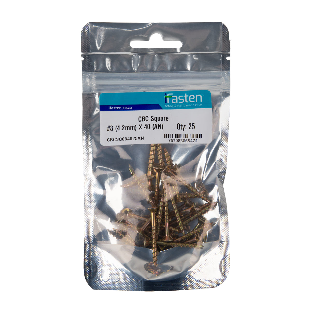 Ifasten Cbc Square No8 4.2 Mmx40 Mm 25 Pp