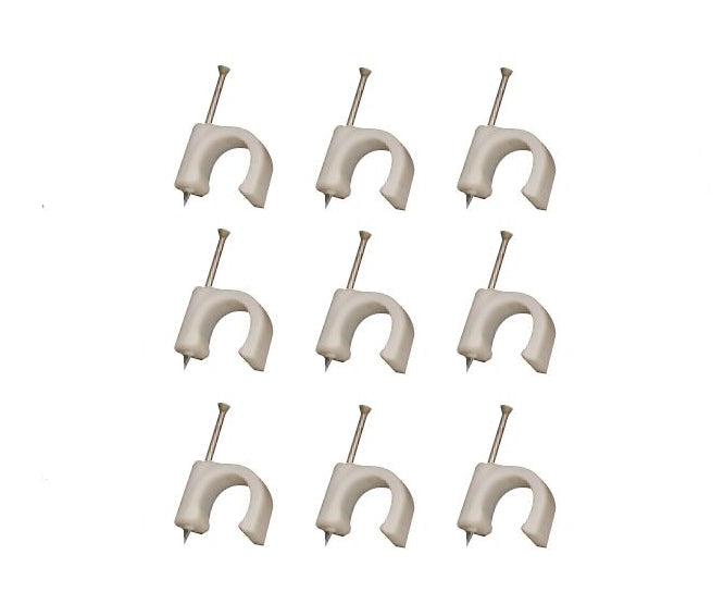 Circle Nail In Saddle 8mm White Debulk Cc R8 White